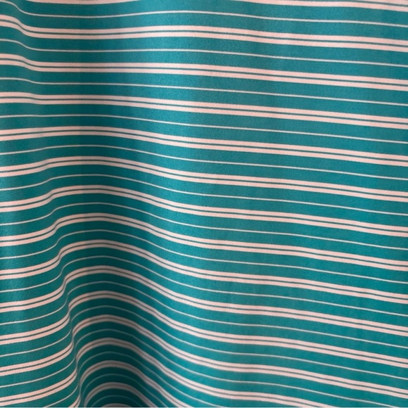 IZOD GOLF With STRETCH Size Large BLUE WHITE STRIPE SS - Picture 6 of 16